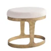 Studio A New Arrivals Oslo Stool Gold Muslin Cushion
