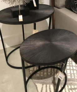 Studio A New Arrivals Striated Accent Table Graphite