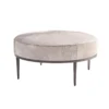 Studio A New Arrivals Urban Ottoman Grey Hair On Hide Antique Gunmetal