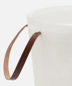 Blue Pheasant Wesley White Swirled Ice Bucket New Arrivals