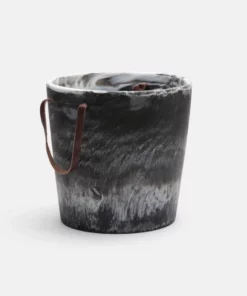 Blue Pheasant Wesley Black Swirled Ice Bucket