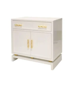 Worlds Away Marcus Lacquer Cabinet White New Arrivals