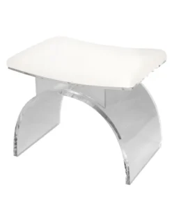 Worlds Away Marlowe Stool White New Arrivals