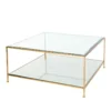 Worlds Away New Arrivals Quadro Coffee Table Gold