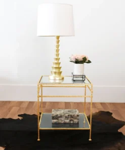 Worlds Away Amos Side Table Gold Leaf New Arrivals