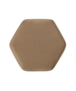 Worlds Away Asher Stool Brushed Brass Camel Velvet New Arrivals