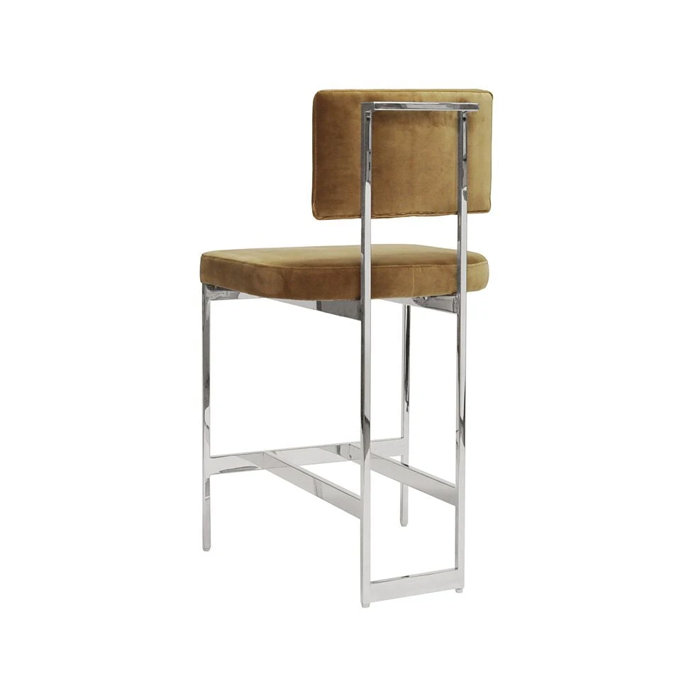 Worlds Away Baylor Counter Stool Nickel And Camel Velvet New Arrivals 4 Worlds Away Baylor Counter Stool Nickel And Camel Velvet New Arrivals