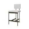 Worlds Away New Arrivals Baylor Counter Stool Bronze And White Vinyl