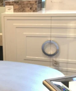 Worlds Away Bernard Two Door Cabinet Nickel