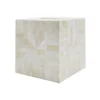 Worlds Away Beth Tissue Box Natural Bone