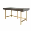 Worlds Away Boone Desk Smoke Grey