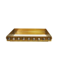 Worlds Away Brister Rectangular Brass Tray New Arrivals