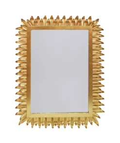 Worlds Away Caesar Rectangular Mirror Gold Leaf