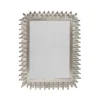 Worlds Away Caesar Rectangular Mirror Silver Leaf
