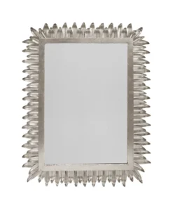 Worlds Away Caesar Rectangular Mirror Silver Leaf