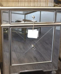 Worlds Away Claudette Mirrored Nightstand Silver Leaf New Arrivals 12 Worlds Away Claudette Mirrored Nightstand Silver Leaf New Arrivals