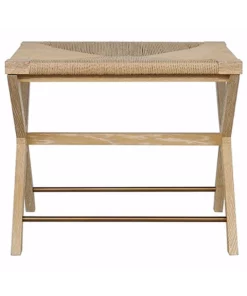 Worlds Away Conan Stool Cerused Oak