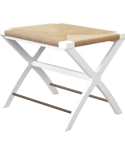 Worlds Away Conan Stool White