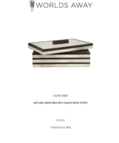 Worlds Away New Arrivals Concord Box Bone