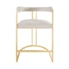 Worlds Away New Arrivals Cromwell Counter Stool Cream Velvet And Brass 1 Worlds Away New Arrivals Cromwell Counter Stool Cream Velvet And Brass