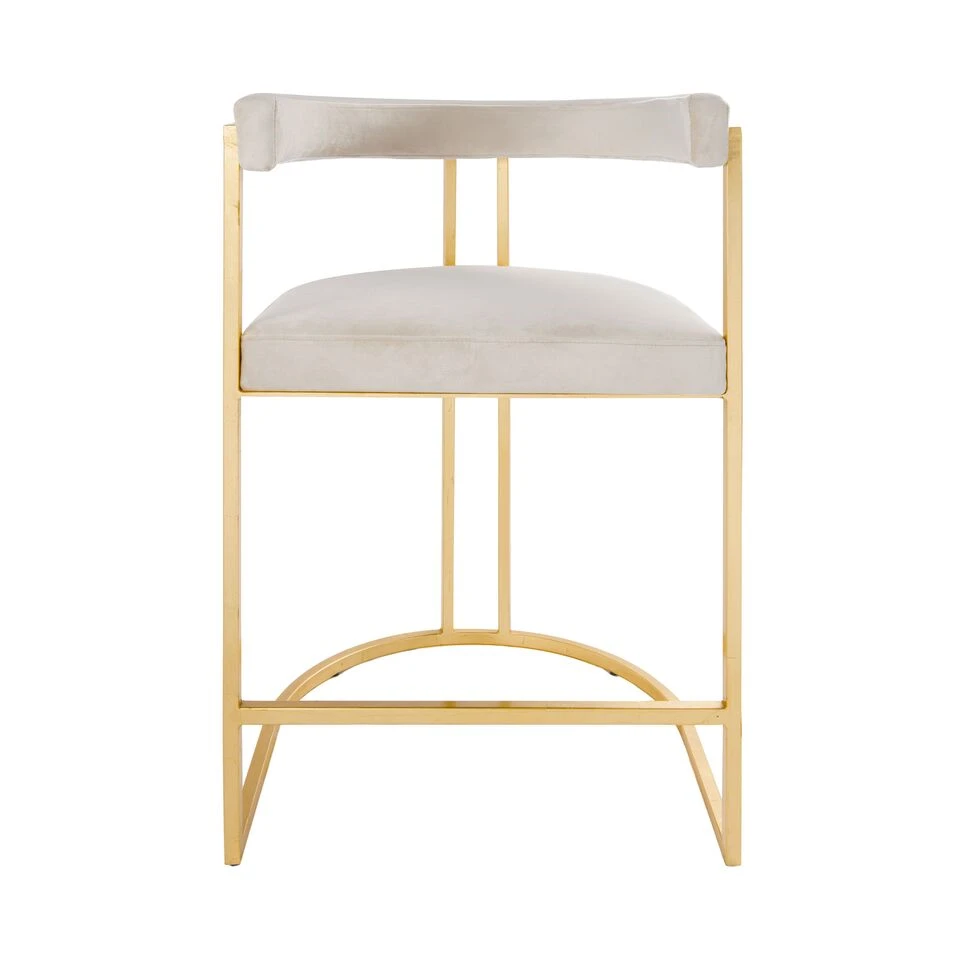 Worlds Away New Arrivals Cromwell Counter Stool Cream Velvet And Brass 3 Worlds Away New Arrivals Cromwell Counter Stool Cream Velvet And Brass