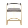 Worlds Away Cromwell Counter Stool Grey Velvet And Brass 2 Worlds Away Cromwell Counter Stool Grey Velvet And Brass