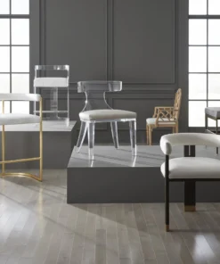 Worlds Away Duke Chair Faux Shagreen Beige New Arrivals