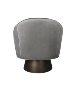 Worlds Away Dominic Chair Grey Velvet