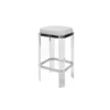 Worlds Away Dorsey Counter Stool Nickel And White Ostrich New Arrivals