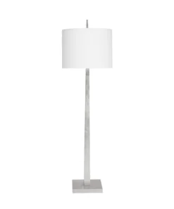 Worlds Away New Arrivals Doyle Floor Lamp Silver Leaf