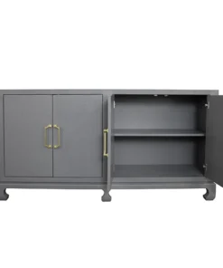 Worlds Away Drayton Four Door Buffet Grey New Arrivals