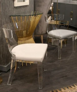 Worlds Away Duke Chair Faux Shagreen Beige New Arrivals