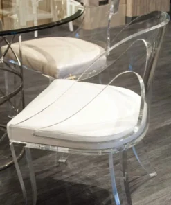 Worlds Away New Arrivals Jolie Chair White Linen