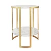 Worlds Away Edgar Side Table Gold Leaf