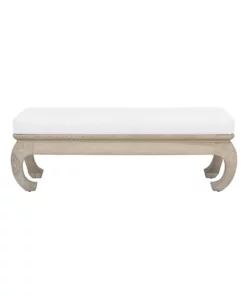 Worlds Away New Arrivals Ernest Bench Cerused Oak