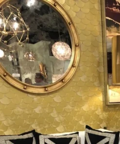 Worlds Away Federal Mirror Gold