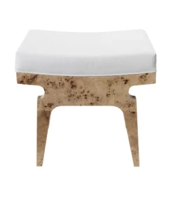 Worlds Away Fergie Stool Burl Wood