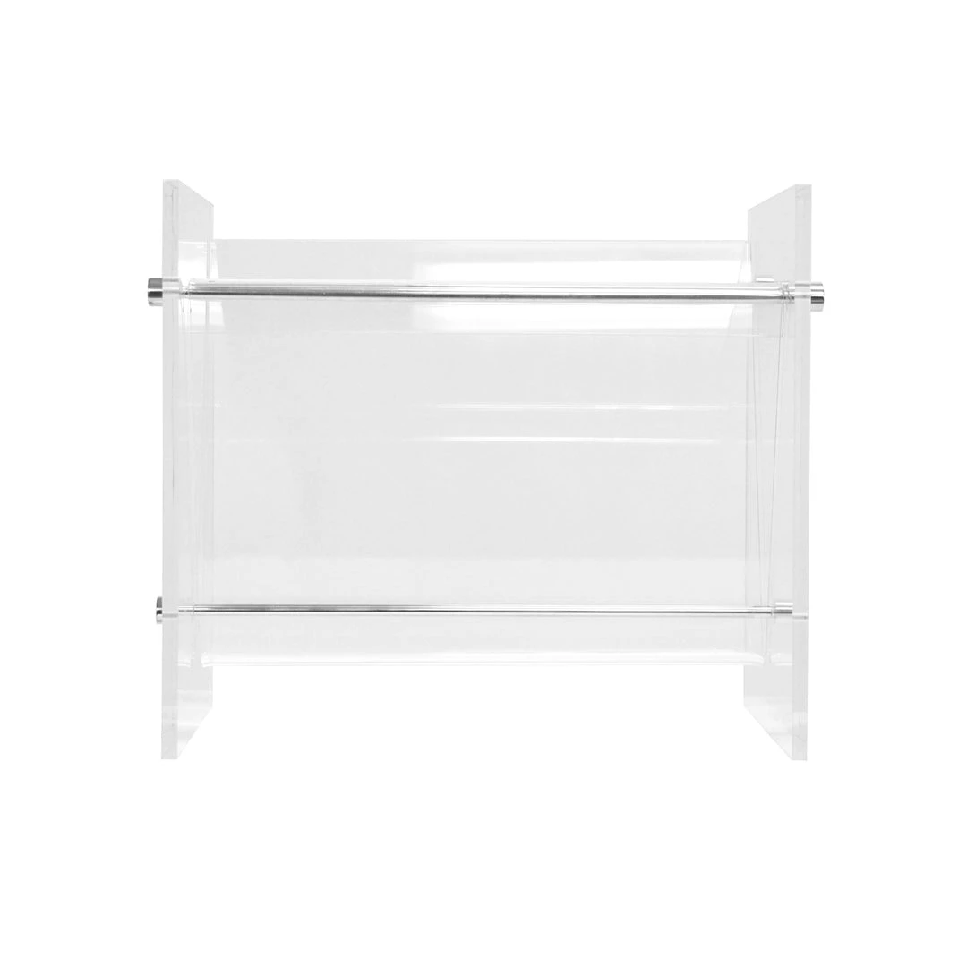 Worlds Away Gaines Nickel And Lucite Magazine Rack 5 Worlds Away Gaines Nickel And Lucite Magazine Rack
