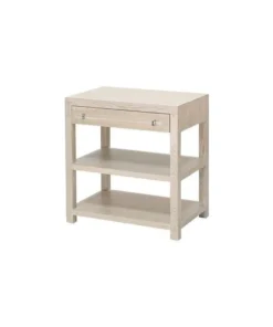 Worlds Away New Arrivals Garbo Side Table Cerused Oak