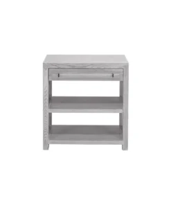 Worlds Away Garbo Side Table Grey Cerused Oak New Arrivals