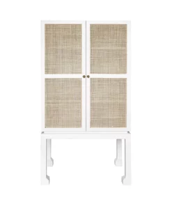 Worlds Away Guthrie Bar Cabinet White