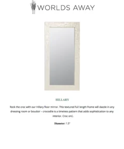 Worlds Away New Arrivals Hillary Floor Mirror