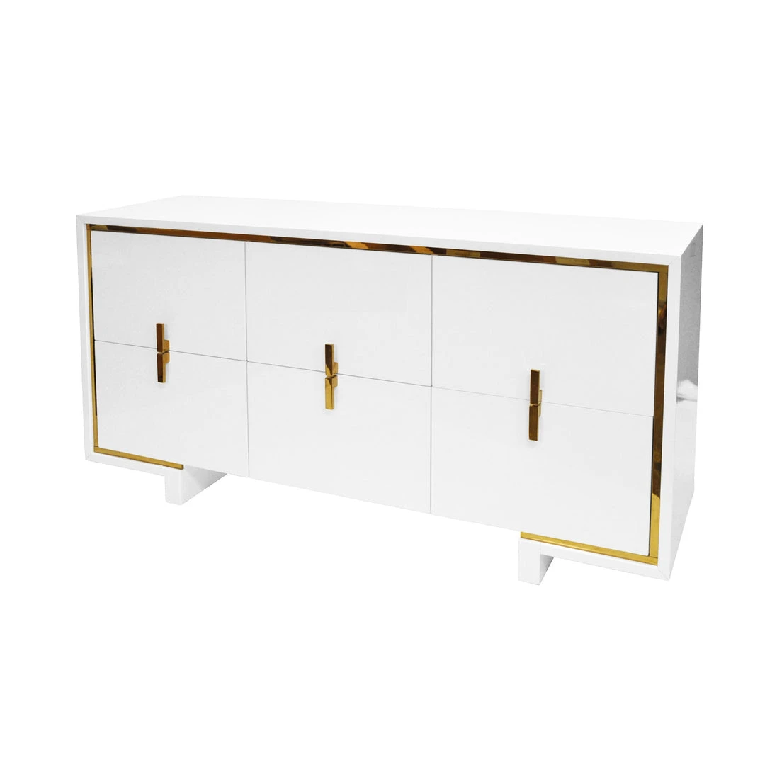 Worlds Away New Arrivals Holden Six Drawer Chest White 3 Worlds Away New Arrivals Holden Six Drawer Chest White