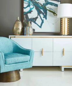 Worlds Away New Arrivals Holden Six Drawer Chest White