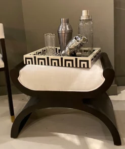 Worlds Away Janna Stool Espresso New Arrivals