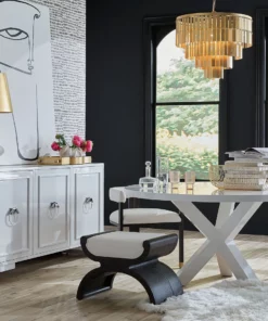 Worlds Away Janna Stool Espresso New Arrivals