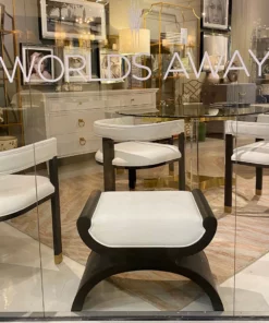 Worlds Away Janna Stool Espresso New Arrivals