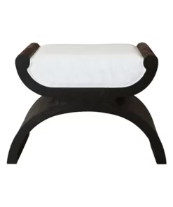Worlds Away Janna Stool Espresso New Arrivals
