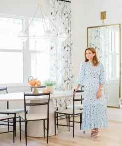 Worlds Away Jefferson Oval Dining Table Cerused Oak