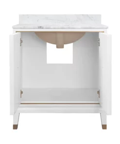 Worlds Away Larson Vanity White